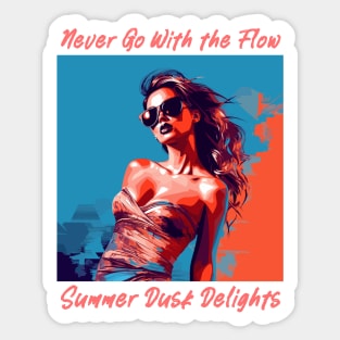 endless summer, summer days summer nights, fashion design v11 Sticker